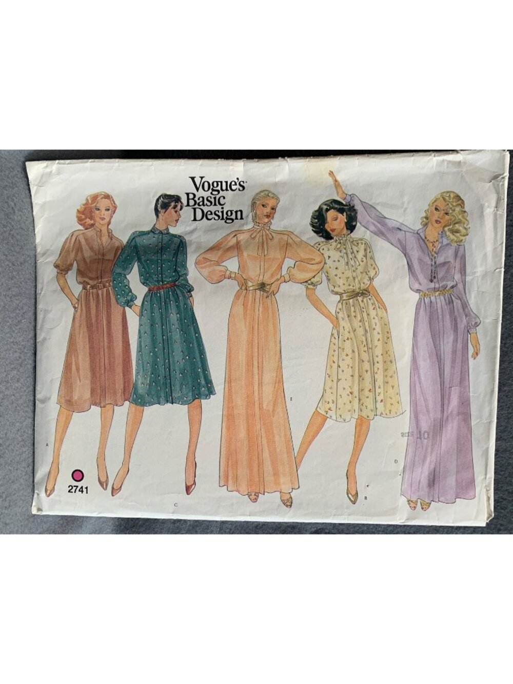Vogue Misses Dress Sewing Pattern Size 10 2741